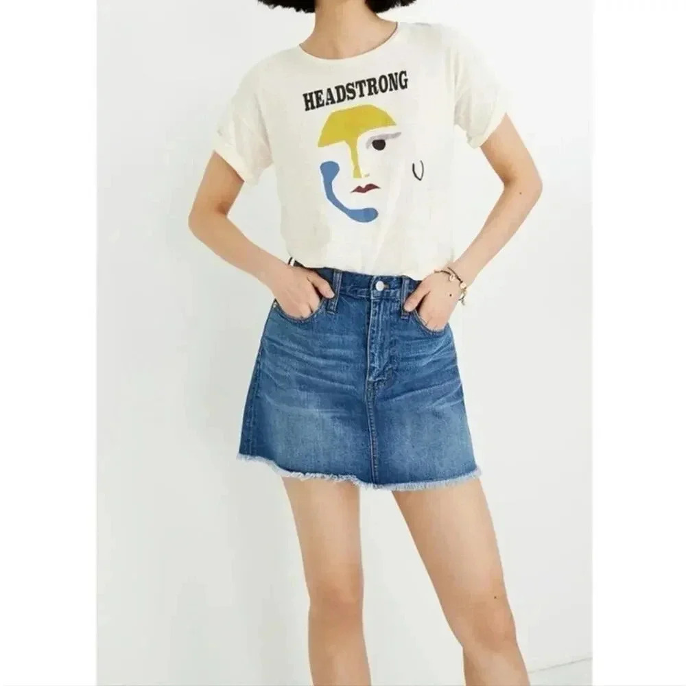 Madewell Denim A-Line Mini Skirt Size 28